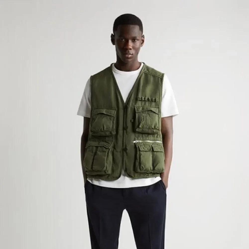 Zara Cotton Utility Vest New Medium
